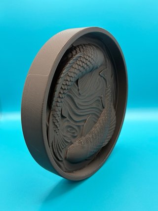 Vassoio decorativo pesci Yin Yang 22cm