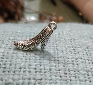 Colgantes zapatos tacón plata
