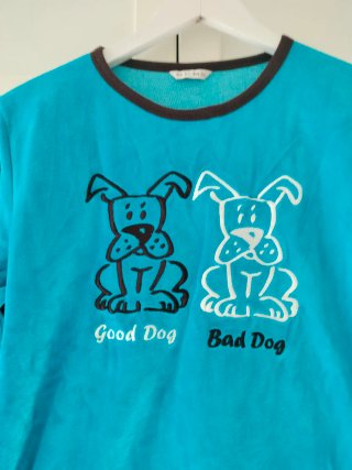 Pijama mujer turquesa XL perros