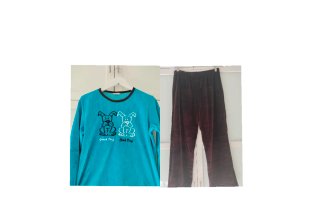Pijama mujer turquesa XL perros