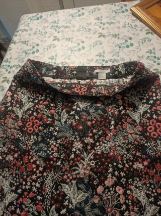 Falda mini estampada negra