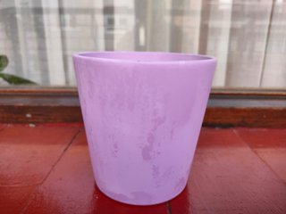 Maceta morada cerámica 11.5x11.5 cm