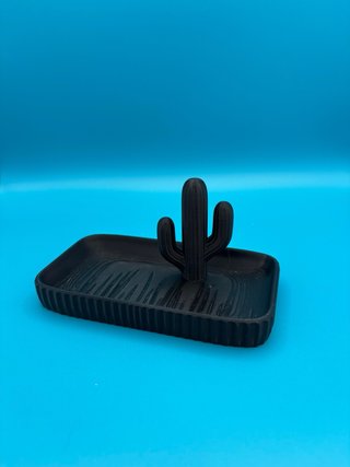 Vassoio portaoggetti con cactus