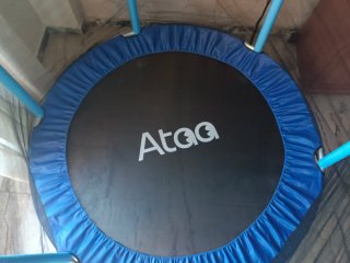 Trampolino elastico con rete di sicurezza
