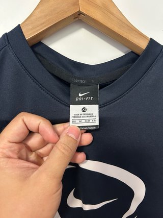 Camiseta Nike Dri-Fit Talla XS Negra y Azul