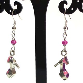Pendientes sandalias de tacones altos rosa