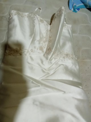 Vestido de Novia Beige con Encaje