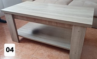 Mueble de salón madera y cristal