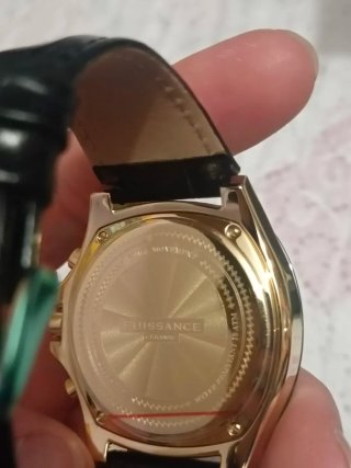 Reloj Puisance Cerámica Negro y Dorado
