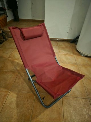 Red Folding Garden Chair