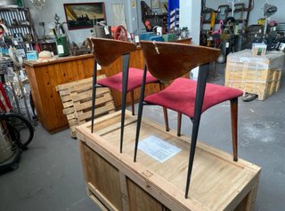 Sillas Vintage Madera y Terciopelo.