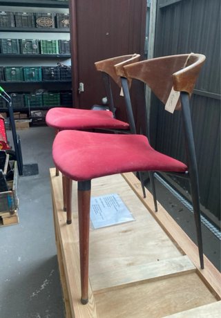 Sillas Vintage Madera y Terciopelo.