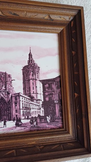 Cuadro Plaza de la Reina Valencia. 28,5x28,5