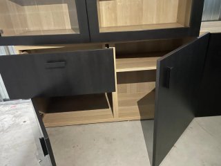 Aparador Besta Ikea Negro y Transparente