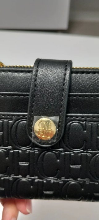 Billetera Carolina Herrera CH Negra