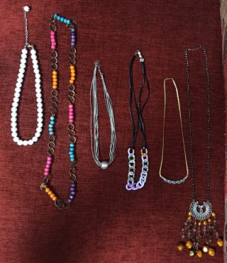 pulseras  pendientes collares bronces colgantes