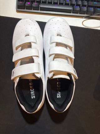 Zapatillas Siroko Ciclismo Blancas Velcro