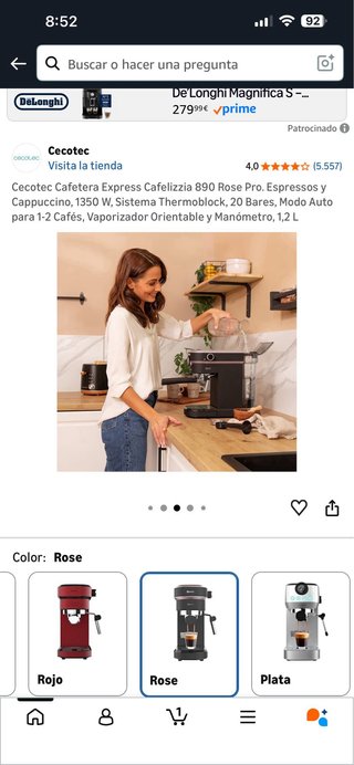 Cafetera Cecotec Cafelizzia 890 Rose Pro