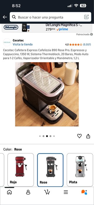 Cafetera Cecotec Cafelizzia 890 Rose Pro