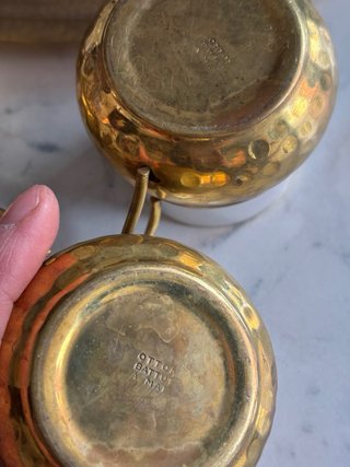 Servizio caffè ottone e ceramica