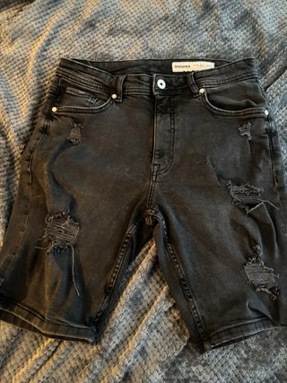 Bershka Vaqueros Blancos Rotos Talla 36
