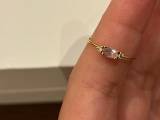 Anillo Oro 14K Morganita Rosa LUMO