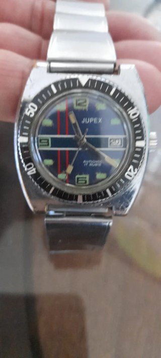 Reloj Jupex Antichoc 17 Rubis Cuerda Manual
