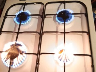 Cocina de gas con horno