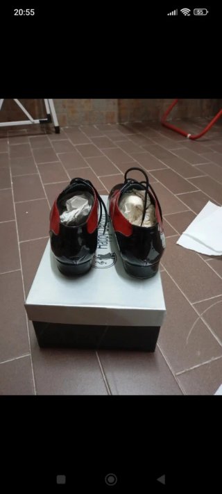 Scarpe da ballo uomo rosse e nere