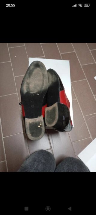 Scarpe da ballo uomo rosse e nere