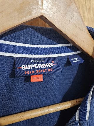 Polo Superdry Premium Talla M Azul Marino