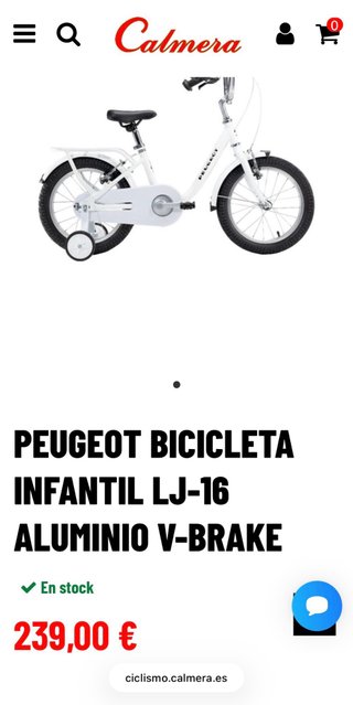 Bicicleta Infantil Peugeot LJ-16 Aluminio