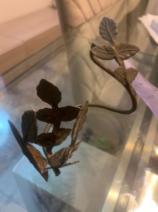 Portafiori vintage metallo e vetro