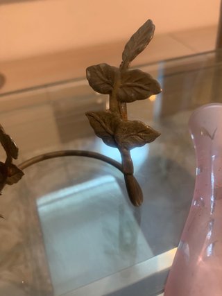 Portafiori vintage metallo e vetro