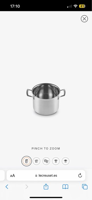 Olla Le Creuset para Pasta Acero Inoxidable 5L
