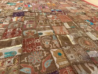 Arazzo Indiano Patchwork Anni '70 210x264