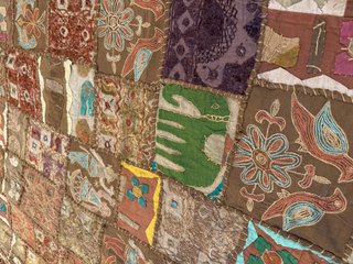 Arazzo Indiano Patchwork Anni '70 210x264