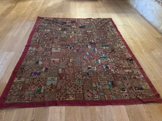 Arazzo Indiano Patchwork Anni '70 210x264