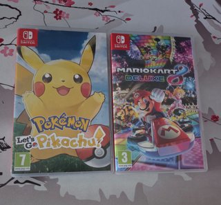 Pokémon Lets go Pikachu y Mario Kart 8 Deluxe