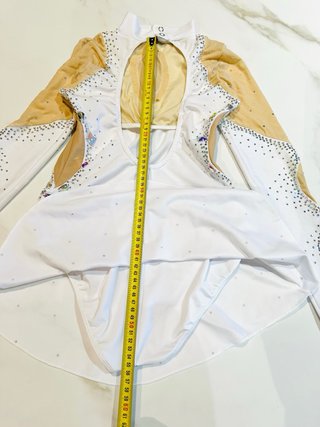 Maillot patinaje artístico blanco
