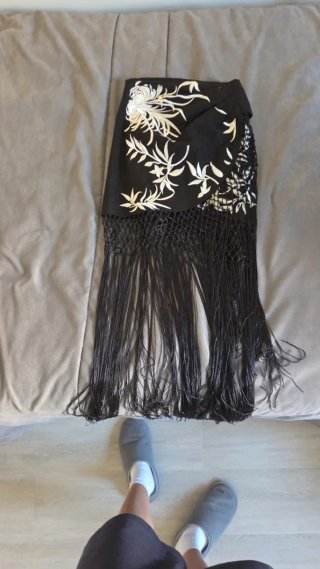 Falda pantalón con flecos