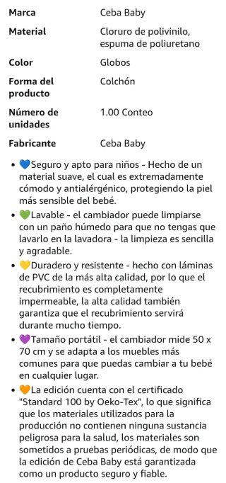 Cambiador Bebé 70x50 Ceba Baby