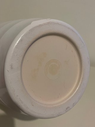 Maceta cerámica blanca