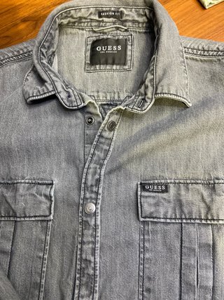 Camisa vaquera Guess gris