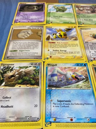 12 cartas pokémon EX SANDSTORM inglés