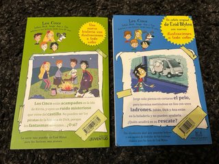 Dos libros de la colección LOS CINCO