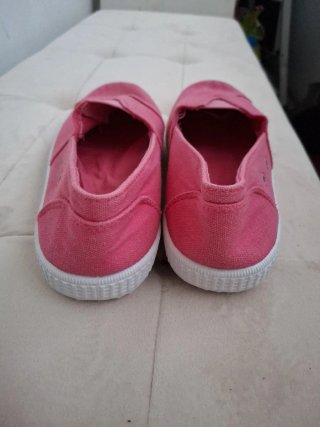 Zapatillas lona rosas T36