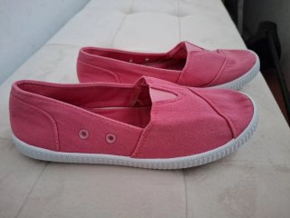 Zapatillas lona rosas T36