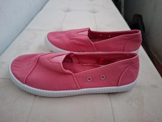 Zapatillas lona rosas T36
