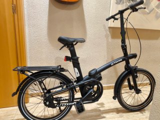Bicicleta Plegable BTWIN Tilt 720 Negra